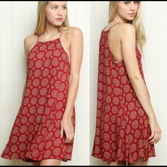 Brandy Melville Dresses Brandy Melville Burgundy Abigail Midi Dress